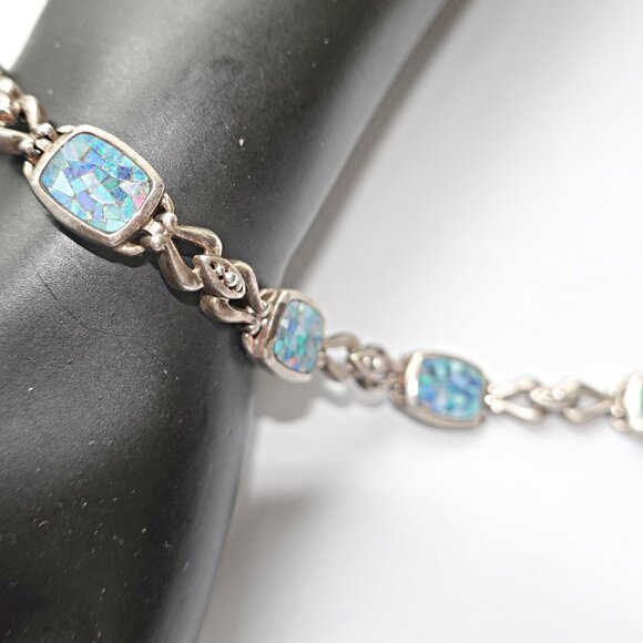 Sterling & Opal Bracelet - Picture 1 of 3